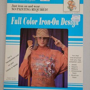 Vintage Full Color Iron-on Design - Fancy Goldfish
